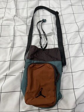 Jordan Small Crossbody Bag in Brown, Teal and Black